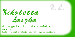 nikoletta laszka business card